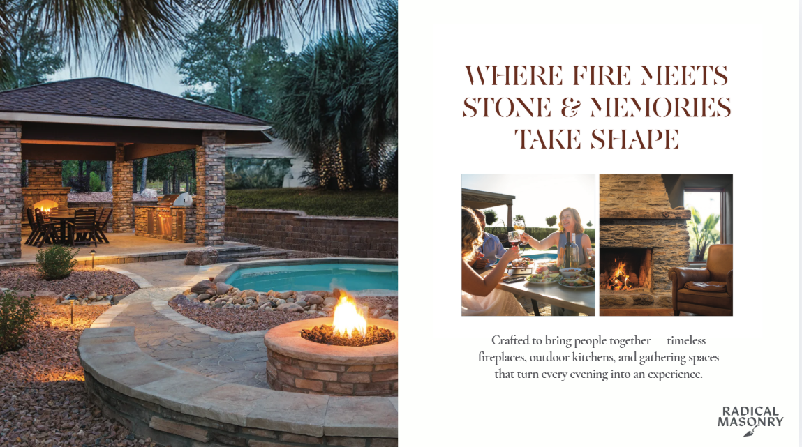 Where Fire Meets Stone & Memories Take Shape - Outdoor living spaces