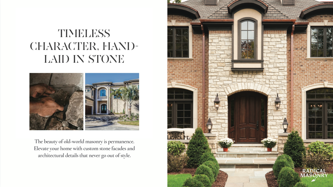 Timeless Character, Hand-Laid in Stone - Custom stone facades