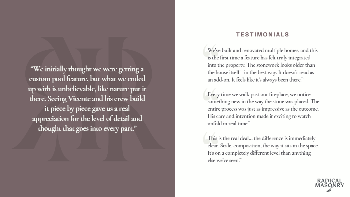 Testimonials - Client reviews and experiences