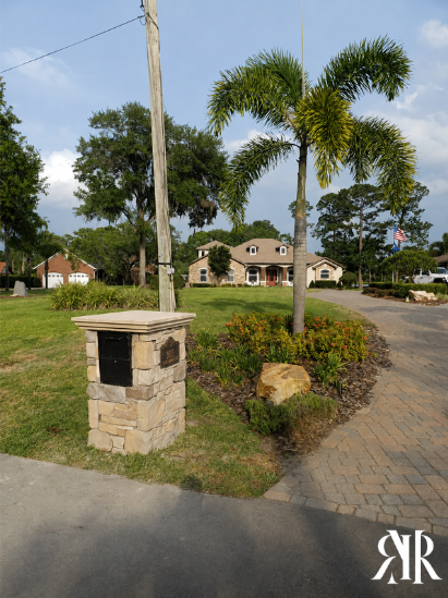 Stone Mailbox Post